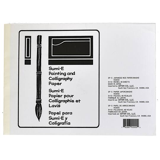 Aitoh Hosho Painting &#x26; Calligraphy Soft Bound Paper Pad, 9&#x22; x 12&#x22;